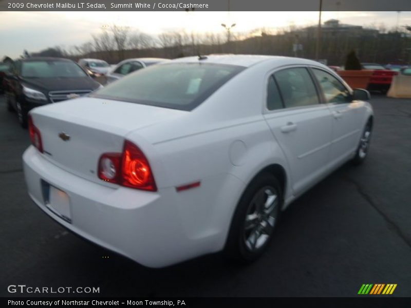 Summit White / Cocoa/Cashmere 2009 Chevrolet Malibu LT Sedan