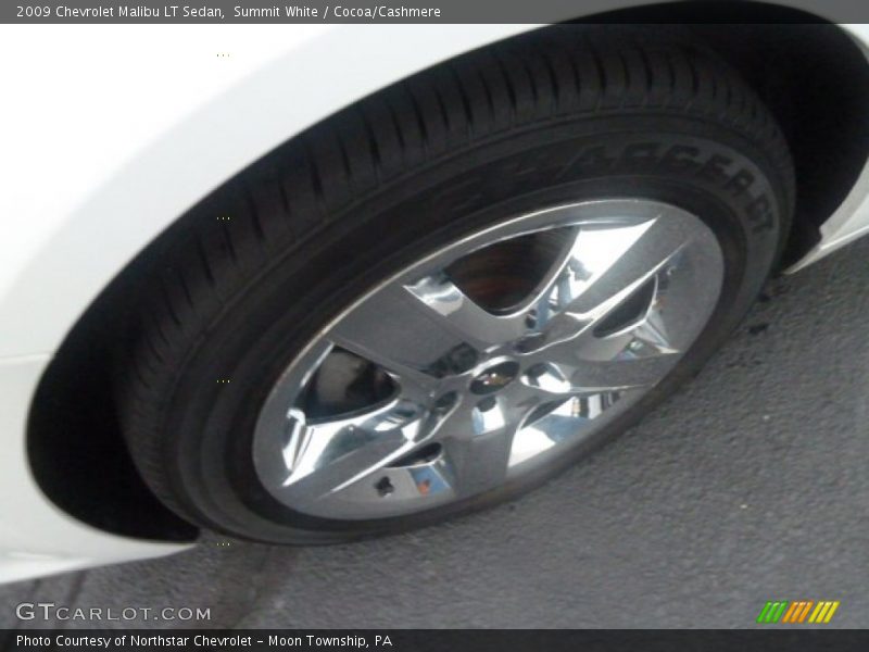 Summit White / Cocoa/Cashmere 2009 Chevrolet Malibu LT Sedan