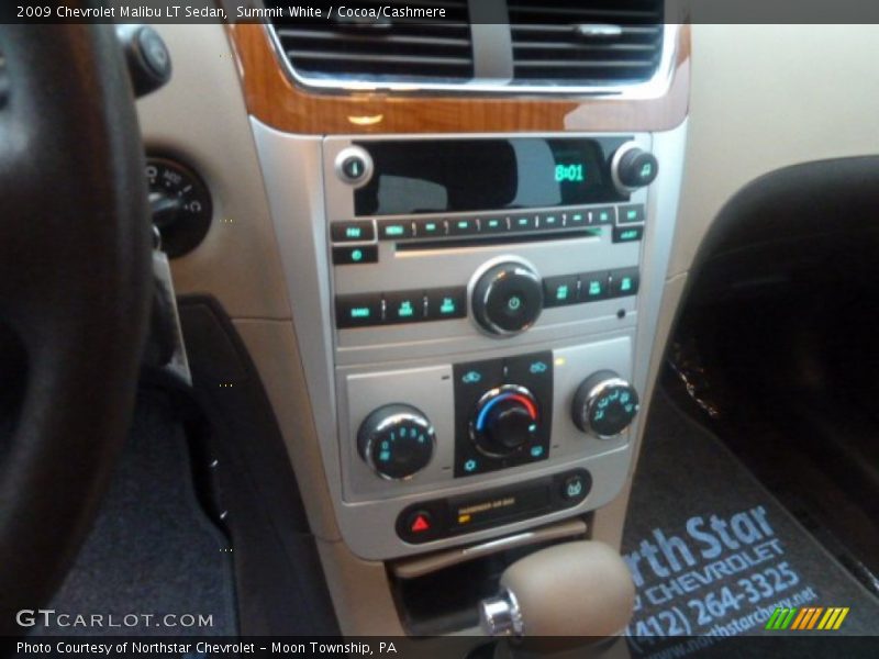 Summit White / Cocoa/Cashmere 2009 Chevrolet Malibu LT Sedan