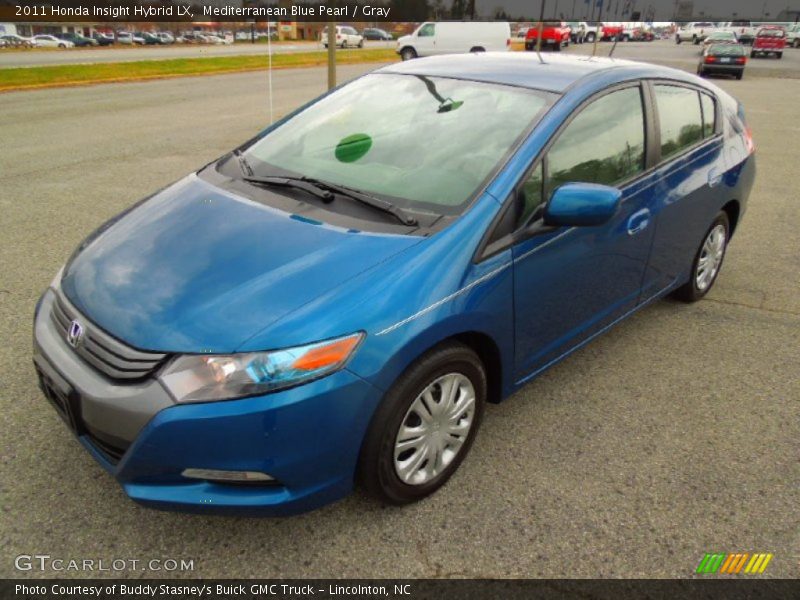 Mediterranean Blue Pearl / Gray 2011 Honda Insight Hybrid LX