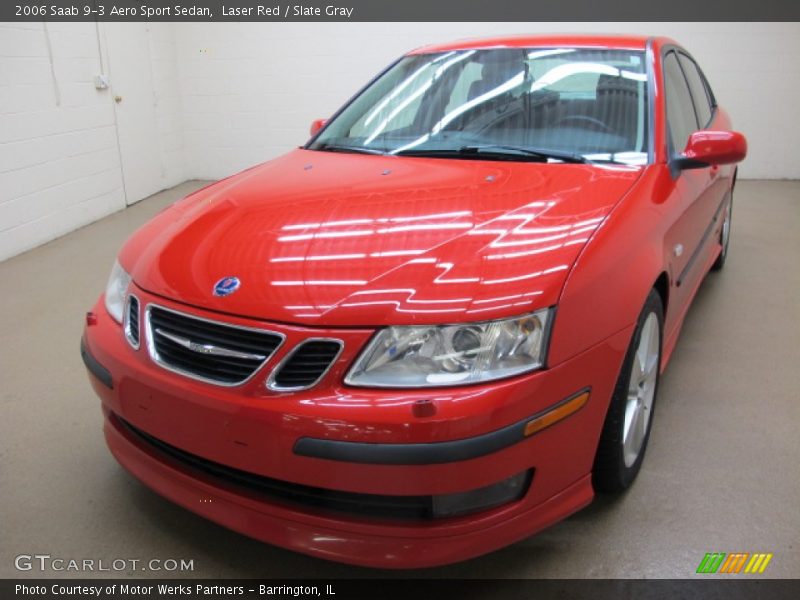 Laser Red / Slate Gray 2006 Saab 9-3 Aero Sport Sedan
