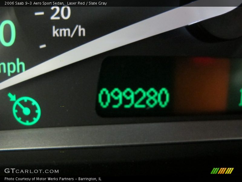 Laser Red / Slate Gray 2006 Saab 9-3 Aero Sport Sedan
