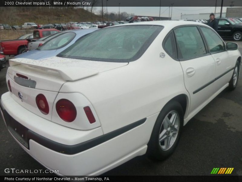 White / Medium Gray 2003 Chevrolet Impala LS