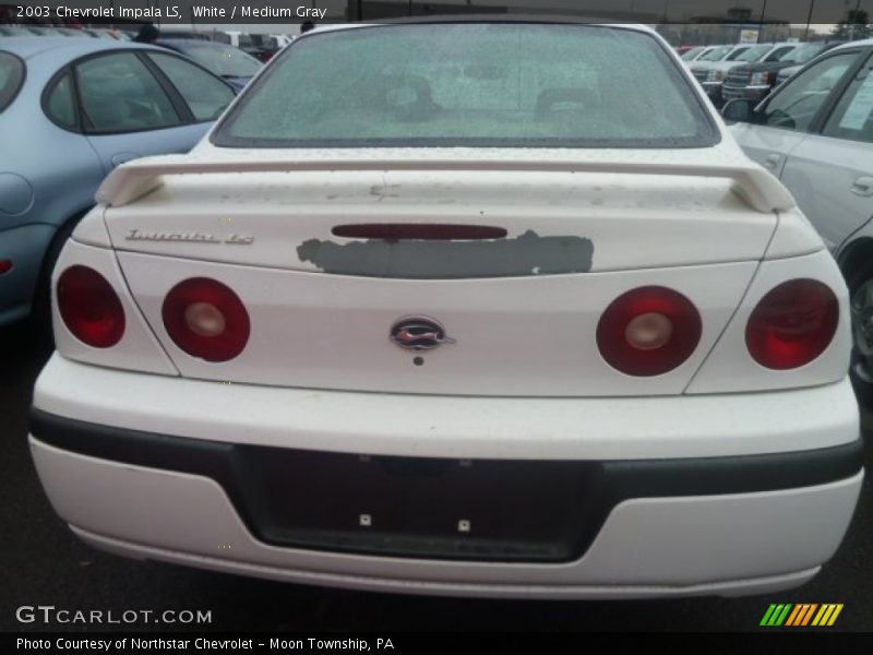 White / Medium Gray 2003 Chevrolet Impala LS