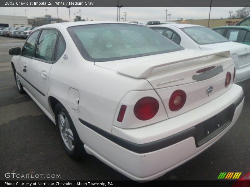 White / Medium Gray 2003 Chevrolet Impala LS