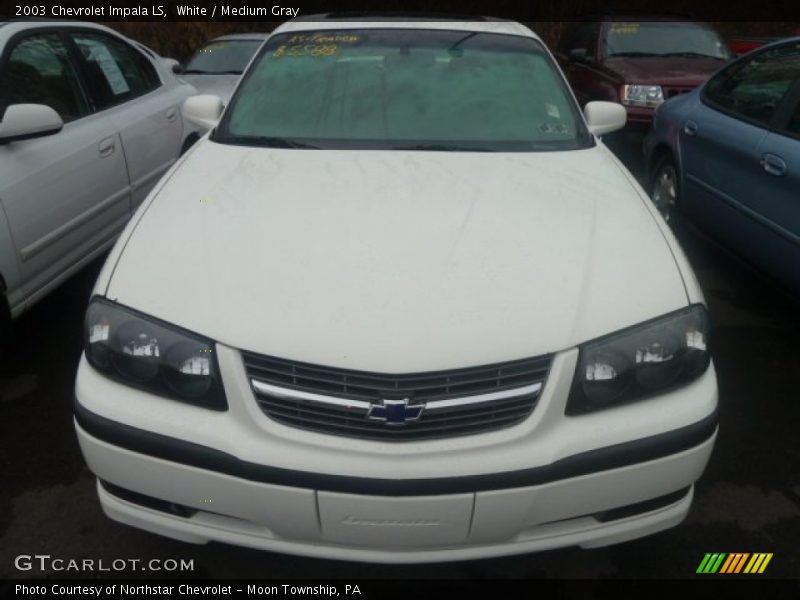 White / Medium Gray 2003 Chevrolet Impala LS