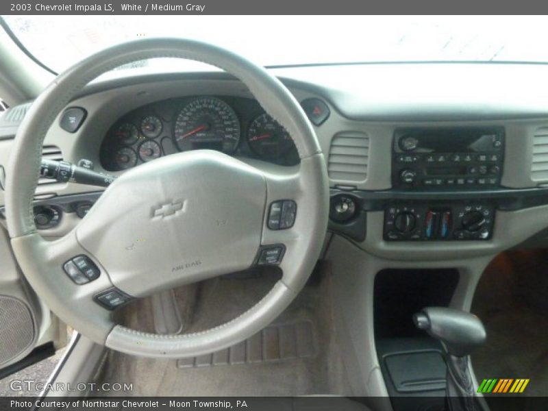 White / Medium Gray 2003 Chevrolet Impala LS