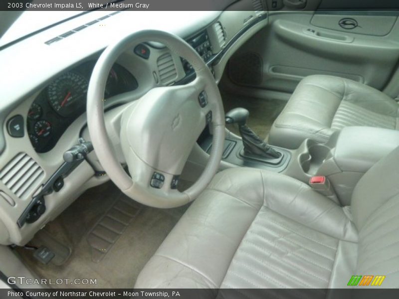 White / Medium Gray 2003 Chevrolet Impala LS