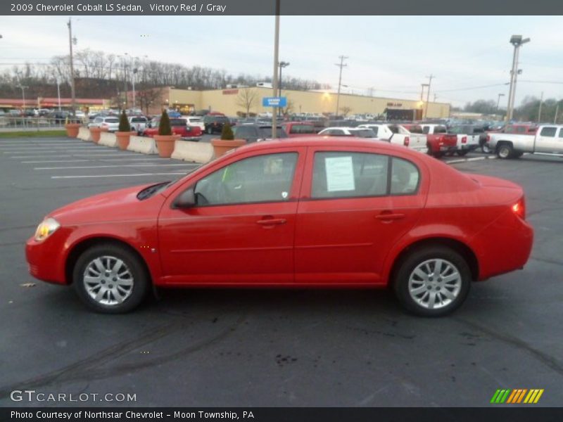 Victory Red / Gray 2009 Chevrolet Cobalt LS Sedan