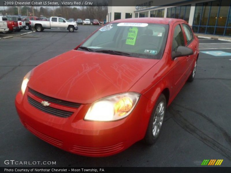 Victory Red / Gray 2009 Chevrolet Cobalt LS Sedan