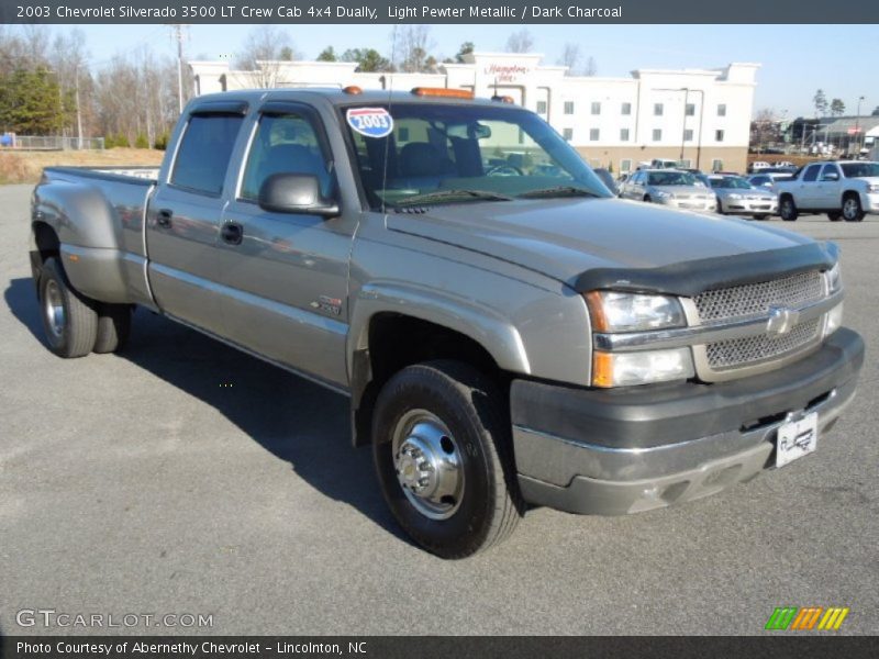 Light Pewter Metallic / Dark Charcoal 2003 Chevrolet Silverado 3500 LT Crew Cab 4x4 Dually