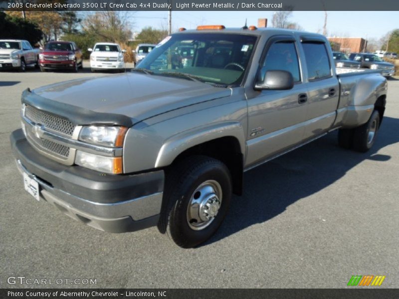 Light Pewter Metallic / Dark Charcoal 2003 Chevrolet Silverado 3500 LT Crew Cab 4x4 Dually