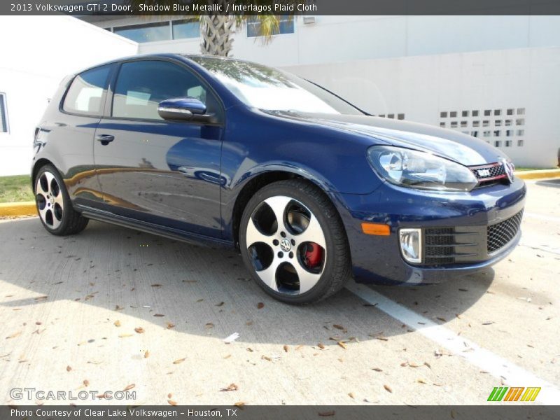 Shadow Blue Metallic / Interlagos Plaid Cloth 2013 Volkswagen GTI 2 Door