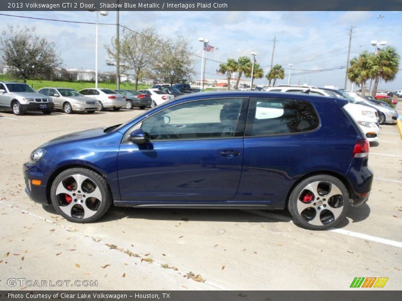 Shadow Blue Metallic / Interlagos Plaid Cloth 2013 Volkswagen GTI 2 Door