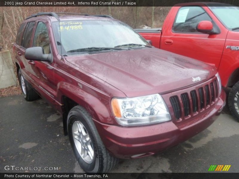 Inferno Red Crystal Pearl / Taupe 2001 Jeep Grand Cherokee Limited 4x4