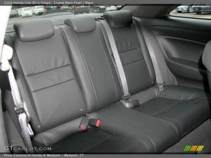 Crystal Black Pearl / Black 2009 Honda Civic EX-L Coupe