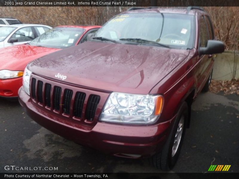 Inferno Red Crystal Pearl / Taupe 2001 Jeep Grand Cherokee Limited 4x4