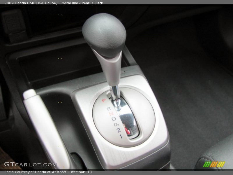 Crystal Black Pearl / Black 2009 Honda Civic EX-L Coupe
