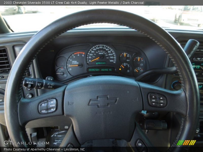 Light Pewter Metallic / Dark Charcoal 2003 Chevrolet Silverado 3500 LT Crew Cab 4x4 Dually