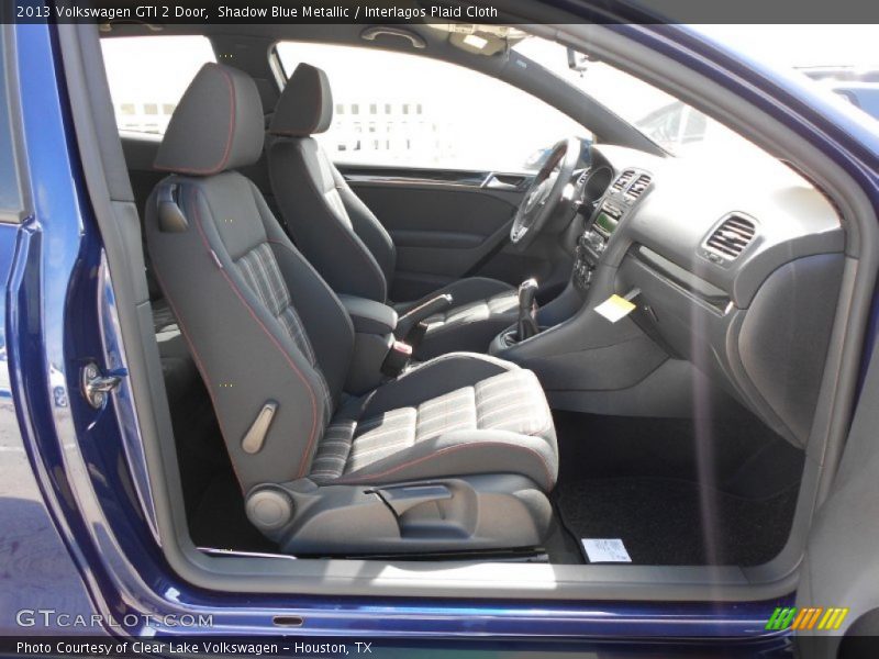 Shadow Blue Metallic / Interlagos Plaid Cloth 2013 Volkswagen GTI 2 Door