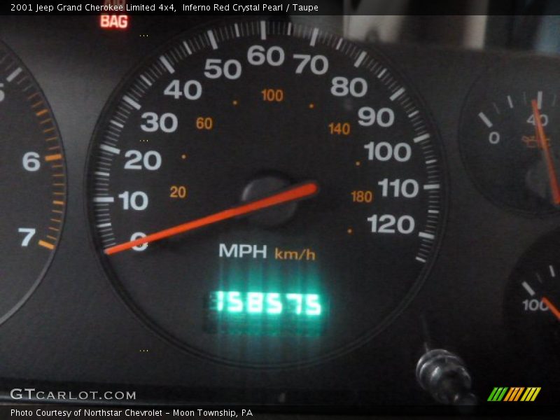 Inferno Red Crystal Pearl / Taupe 2001 Jeep Grand Cherokee Limited 4x4