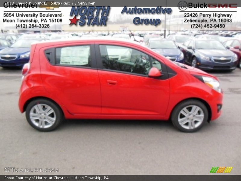 Salsa (Red) / Silver/Silver 2013 Chevrolet Spark LS