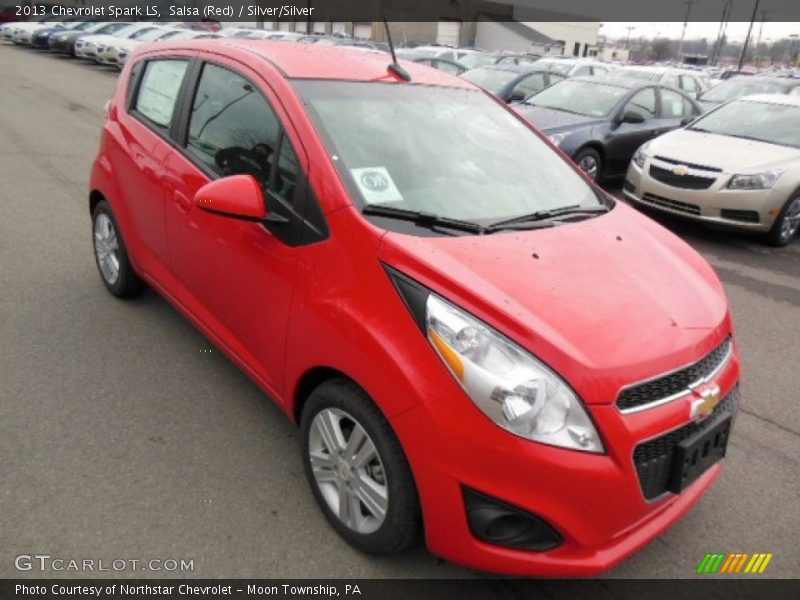 Salsa (Red) / Silver/Silver 2013 Chevrolet Spark LS