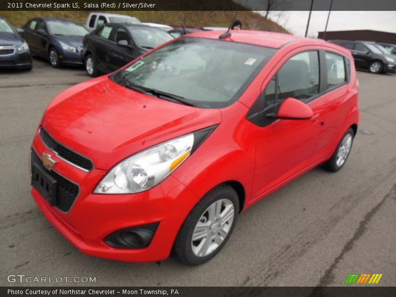 Salsa (Red) / Silver/Silver 2013 Chevrolet Spark LS