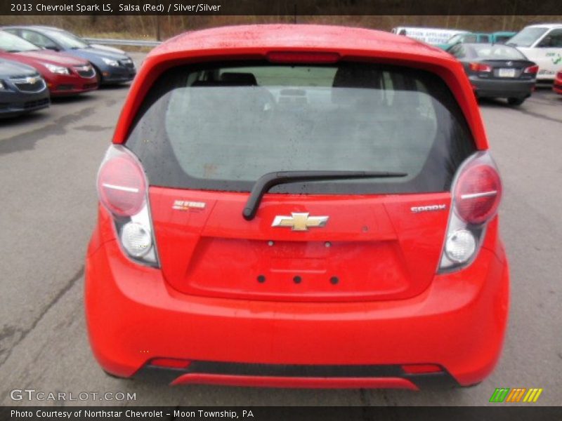 Salsa (Red) / Silver/Silver 2013 Chevrolet Spark LS