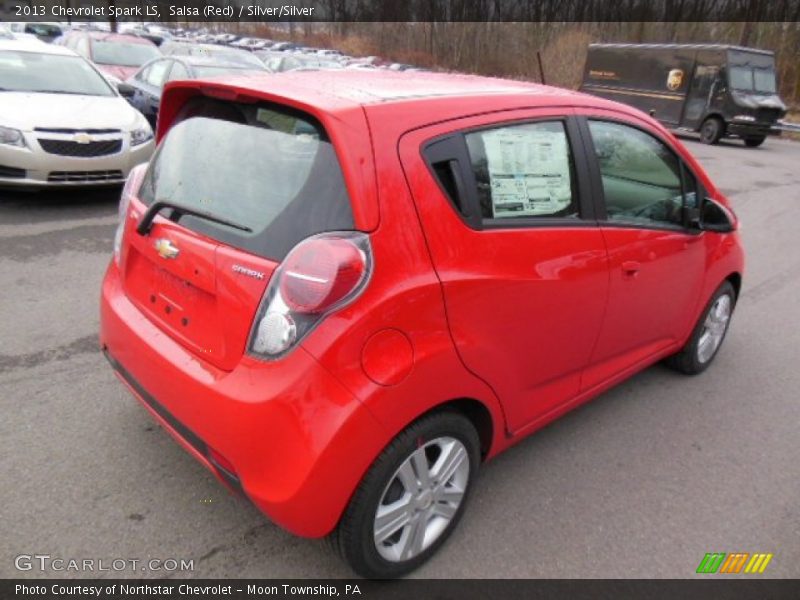 Salsa (Red) / Silver/Silver 2013 Chevrolet Spark LS