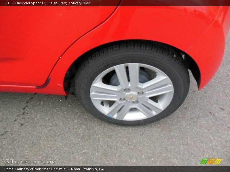 Salsa (Red) / Silver/Silver 2013 Chevrolet Spark LS