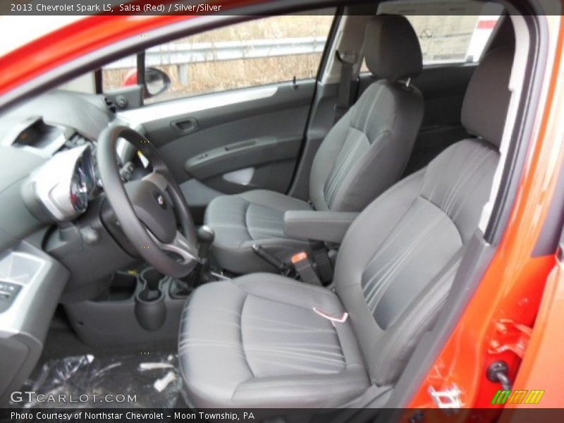 Salsa (Red) / Silver/Silver 2013 Chevrolet Spark LS