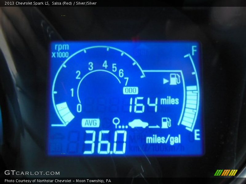 Salsa (Red) / Silver/Silver 2013 Chevrolet Spark LS