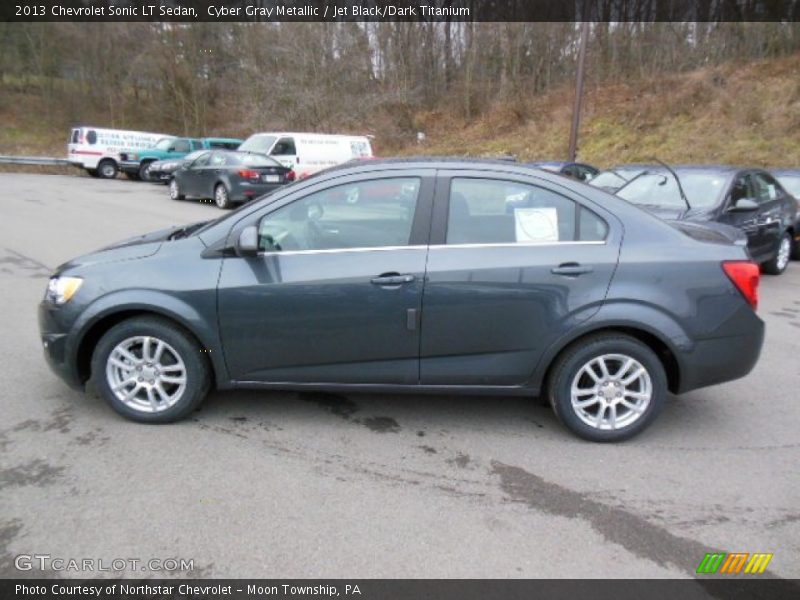 Cyber Gray Metallic / Jet Black/Dark Titanium 2013 Chevrolet Sonic LT Sedan