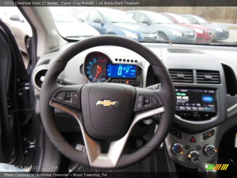 Cyber Gray Metallic / Jet Black/Dark Titanium 2013 Chevrolet Sonic LT Sedan