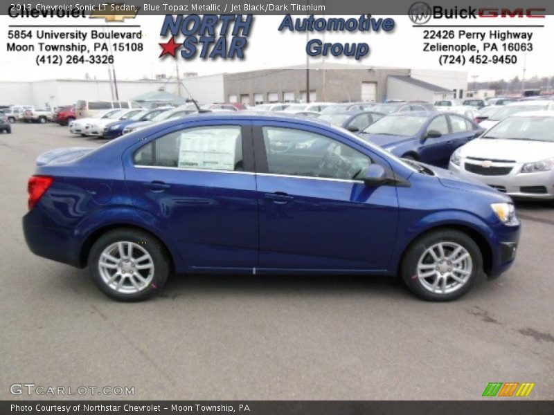 Blue Topaz Metallic / Jet Black/Dark Titanium 2013 Chevrolet Sonic LT Sedan