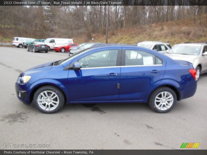 Blue Topaz Metallic / Jet Black/Dark Titanium 2013 Chevrolet Sonic LT Sedan