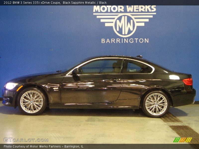 Black Sapphire Metallic / Black 2012 BMW 3 Series 335i xDrive Coupe