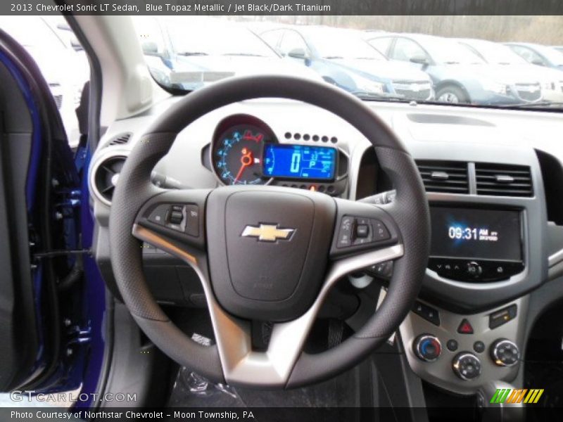 Blue Topaz Metallic / Jet Black/Dark Titanium 2013 Chevrolet Sonic LT Sedan
