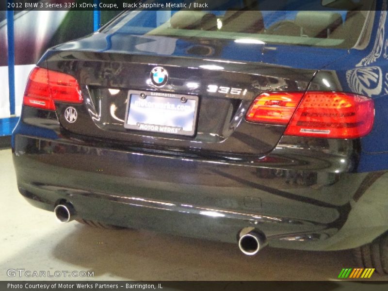 Black Sapphire Metallic / Black 2012 BMW 3 Series 335i xDrive Coupe