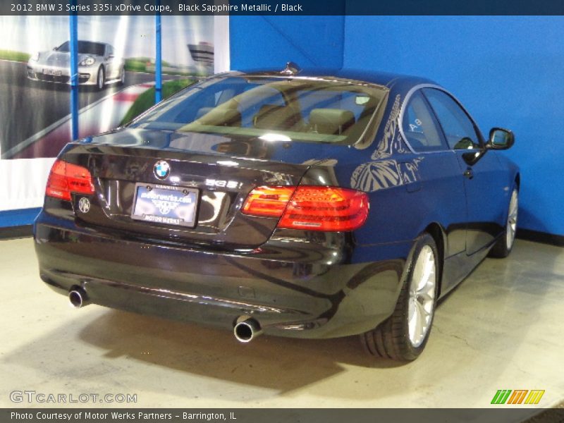 Black Sapphire Metallic / Black 2012 BMW 3 Series 335i xDrive Coupe