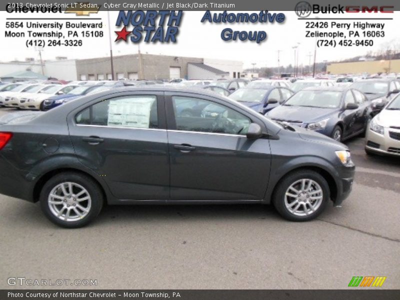 Cyber Gray Metallic / Jet Black/Dark Titanium 2013 Chevrolet Sonic LT Sedan