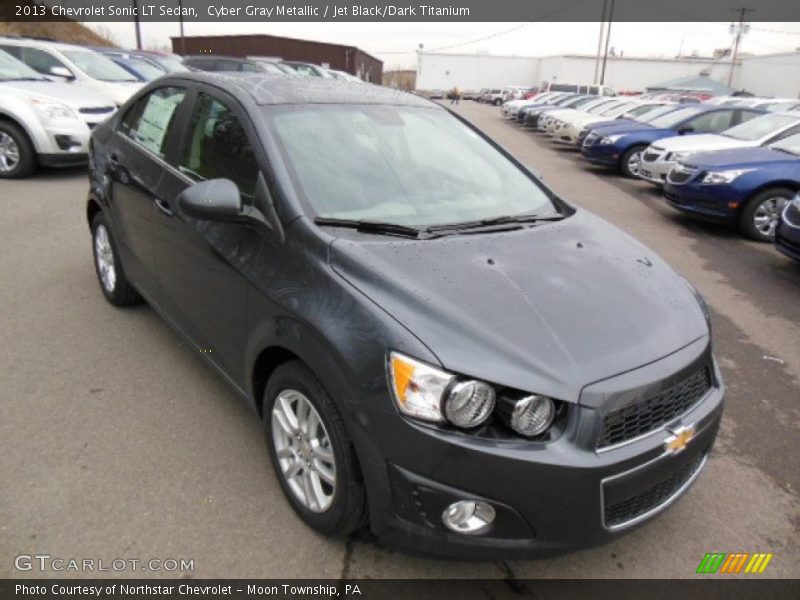 Cyber Gray Metallic / Jet Black/Dark Titanium 2013 Chevrolet Sonic LT Sedan