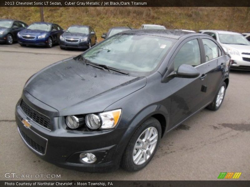 Cyber Gray Metallic / Jet Black/Dark Titanium 2013 Chevrolet Sonic LT Sedan