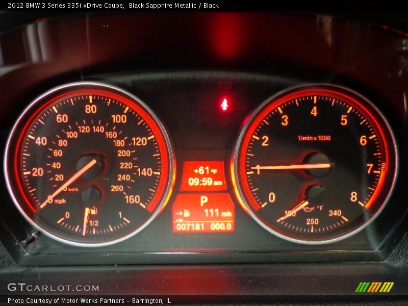 Black Sapphire Metallic / Black 2012 BMW 3 Series 335i xDrive Coupe