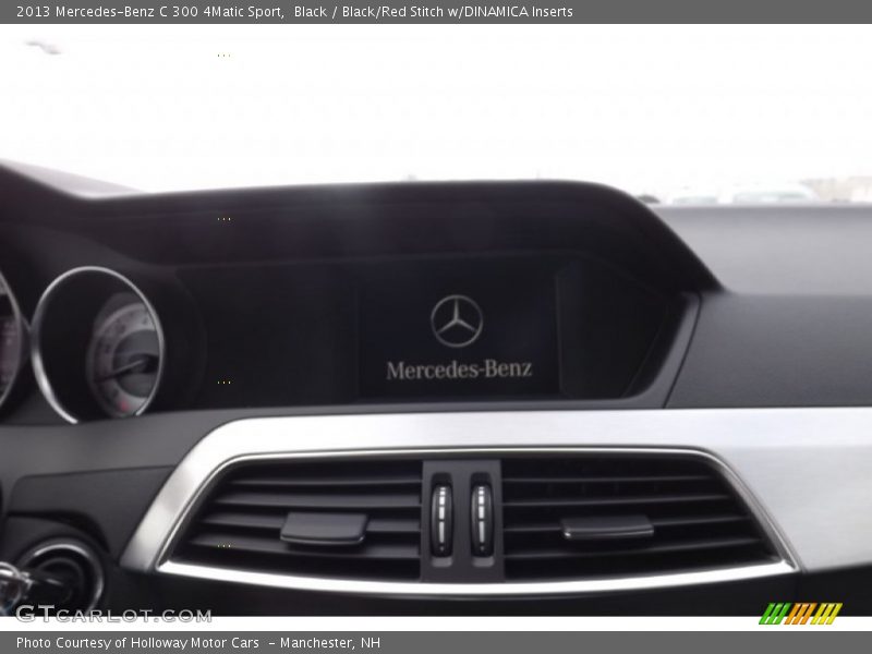 Black / Black/Red Stitch w/DINAMICA Inserts 2013 Mercedes-Benz C 300 4Matic Sport