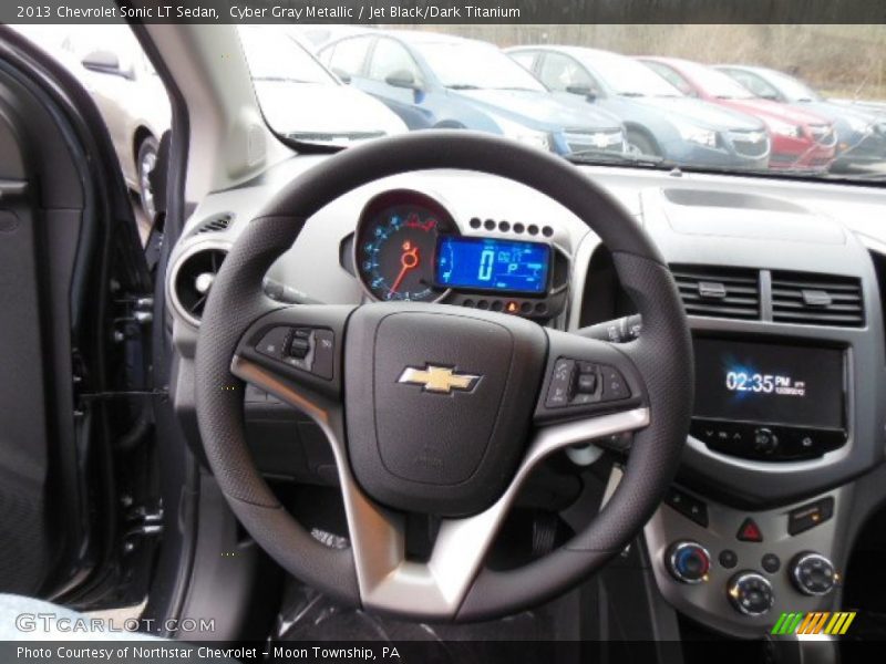 Cyber Gray Metallic / Jet Black/Dark Titanium 2013 Chevrolet Sonic LT Sedan