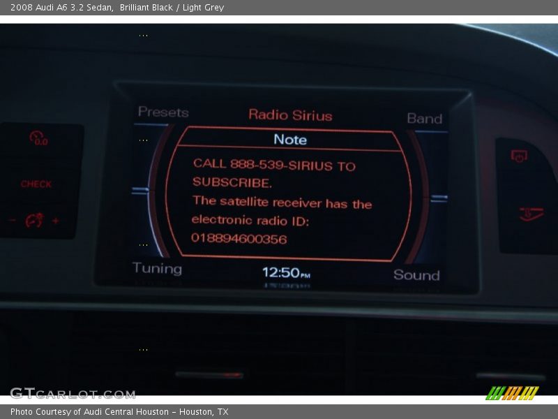 Brilliant Black / Light Grey 2008 Audi A6 3.2 Sedan