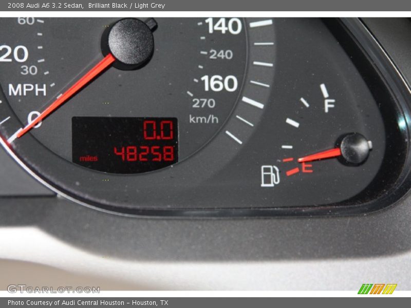 Brilliant Black / Light Grey 2008 Audi A6 3.2 Sedan