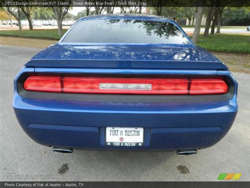 Deep Water Blue Pearl / Dark Slate Gray 2010 Dodge Challenger R/T Classic